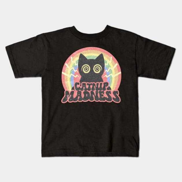 Catnip madness Kids T-Shirt by reintdale